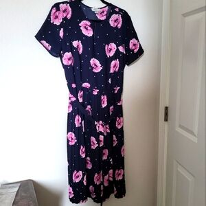 L Blue and Purple midi dress